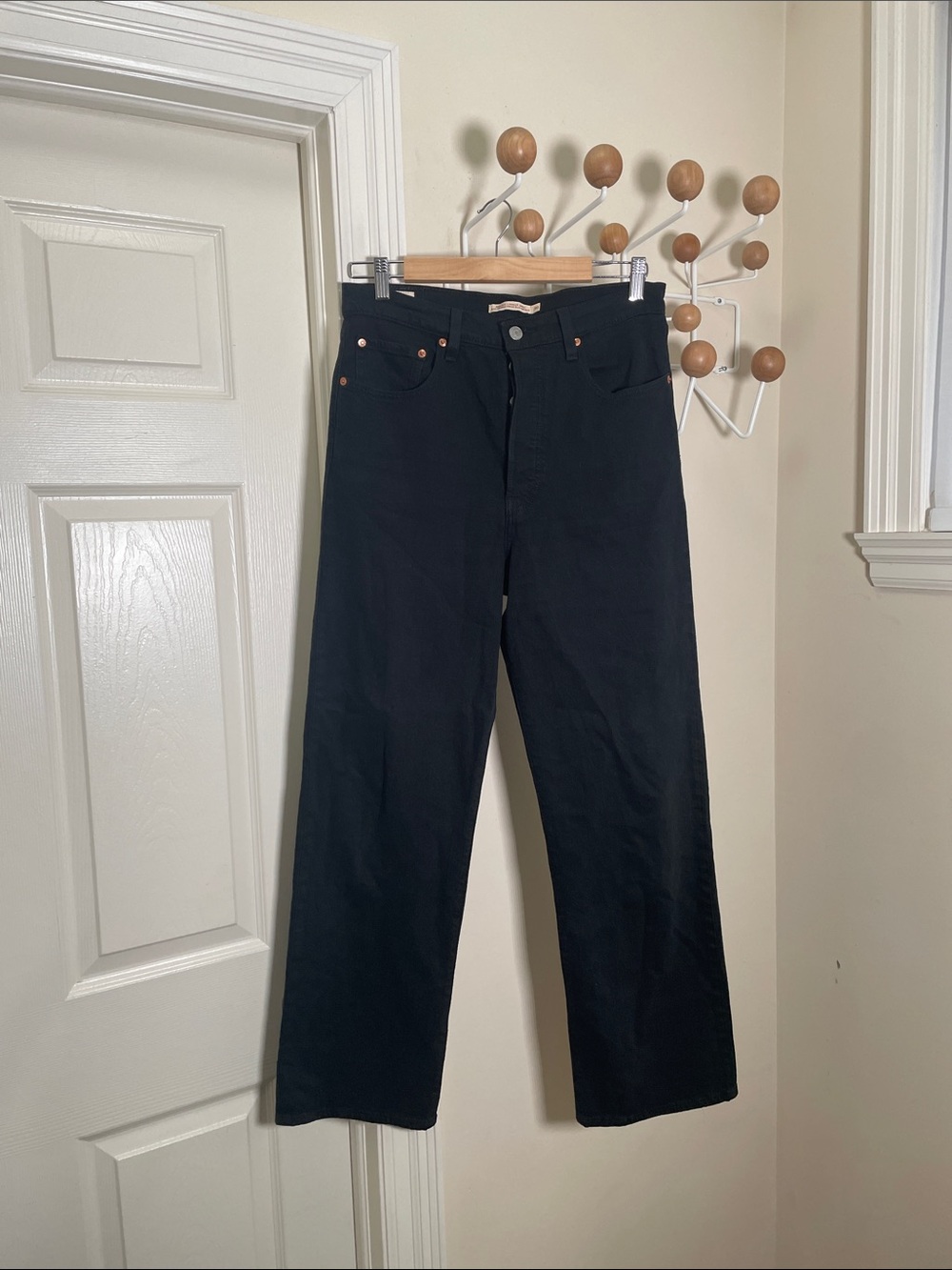 Levi's - Ribcage Straight Ankle Denim Jeans - Black - 30x29